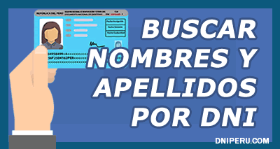 Buscar Nombres Y Apellidos Por N Mero De Dni Dniperu