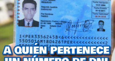 Consulta en línea para saber a quién pertenece un número de DNI peruano