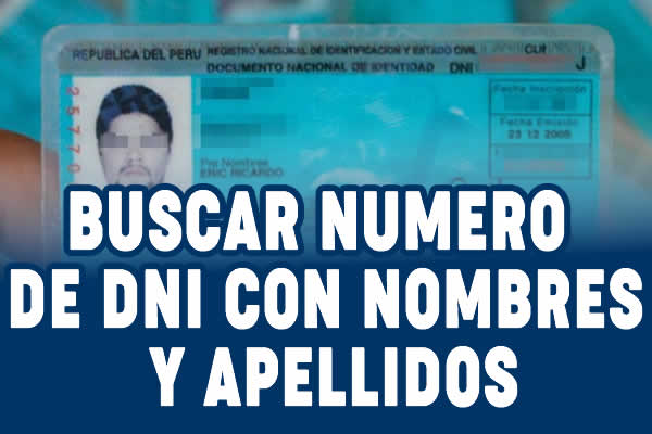 buscar dni con nombres y apellidos peru