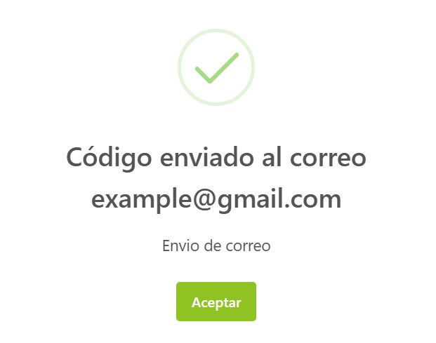 codigo enviado exitoso