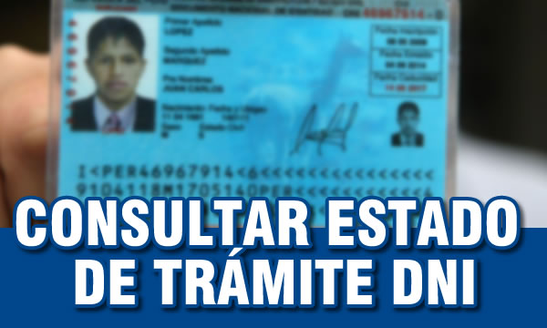 Consulta el estado de trámite de DNI Perú