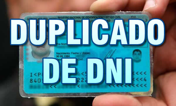 tramite de duplicado de DNI