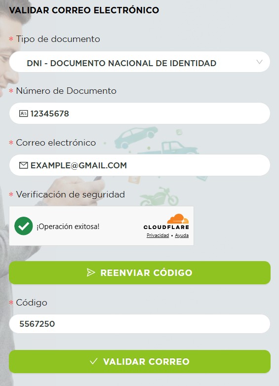 ingresa codigo para validar correo