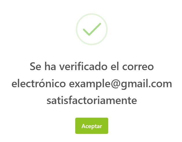 se veritifó correo electronico